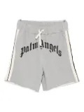 Palm Angels logo-print side-stripe shorts - Grey