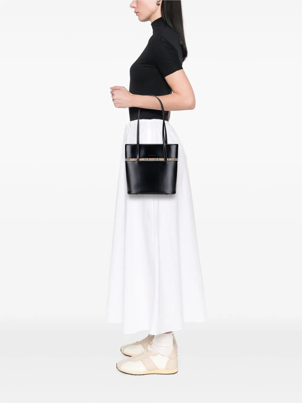 Burberry Pre-Owned 2000-2017 House Check Trimmed Leather shoulder bag | Pre-Owned | Image 2