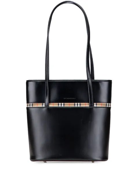 Burberry Pre-Owned 2000-2017 House Check Trimmed Leather shoulder bag