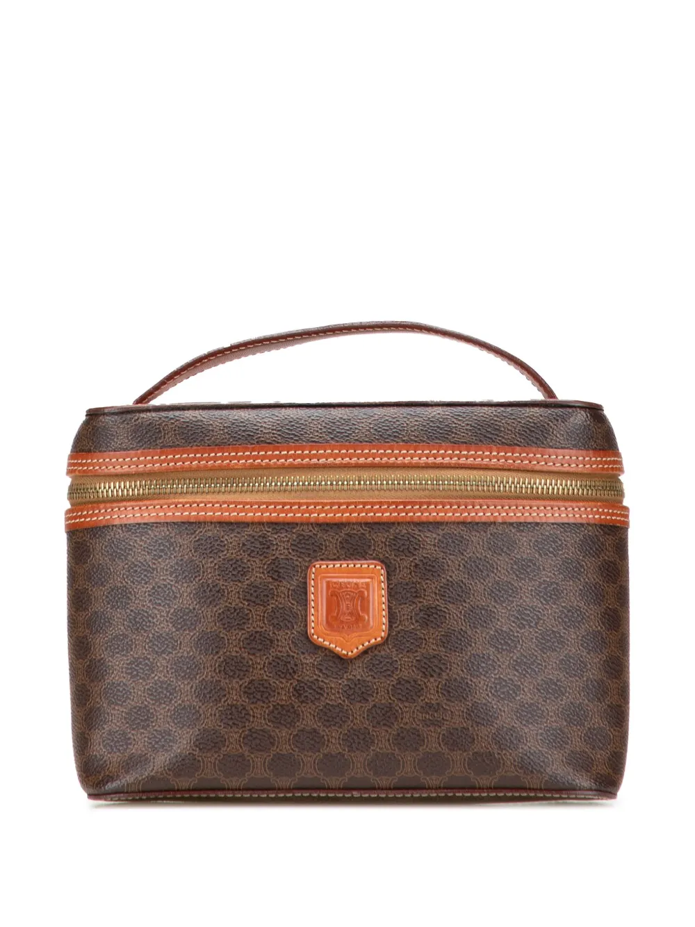 Céline Pre-Owned 1996 Macadam Coated Canvas vanity bag - ブラウン Céline Pre-Owned 1996 Macadam Coated Canvas vanity bag - ブラウン