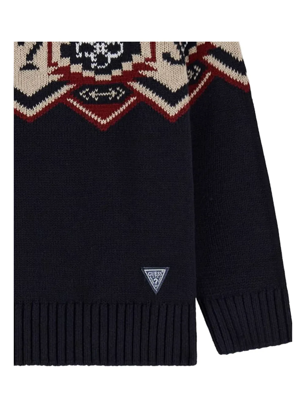 guess kids pattern sweater Blauw