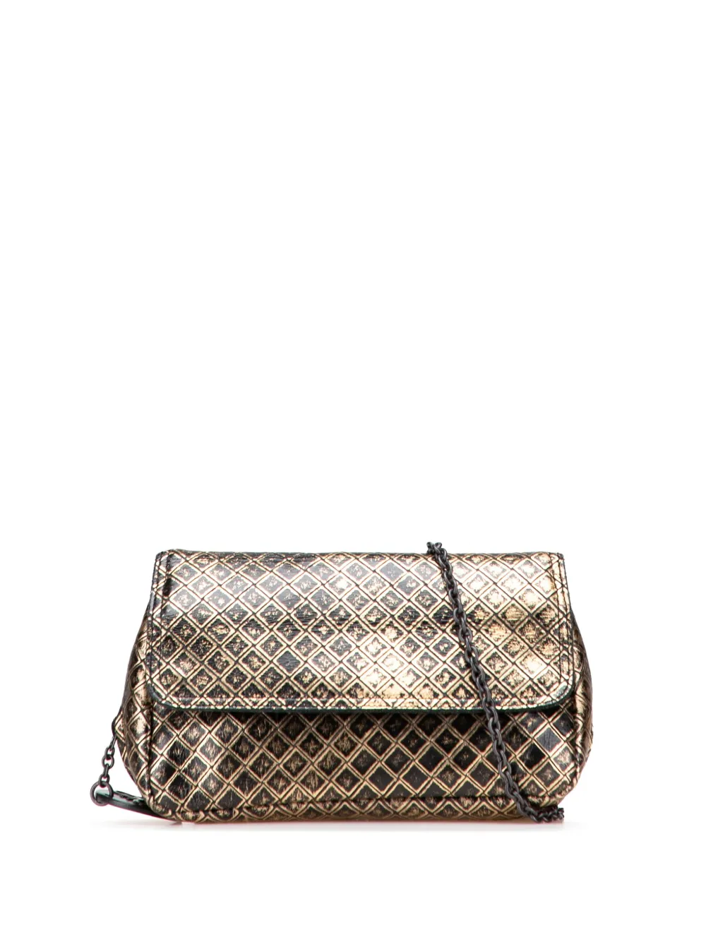 Bottega Veneta Pre-Owned 2012-2025 Metallic Calfskin Intrecciomirage Bottega Veneta Pre-Owned 2012-2025 Metallic Calfskin Intrecciomirage