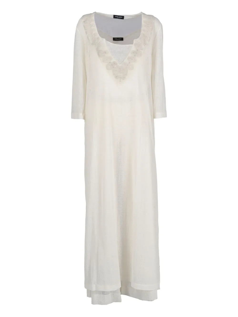 MILA SCHON 2000s floral-embroidered dress | White | Image 1