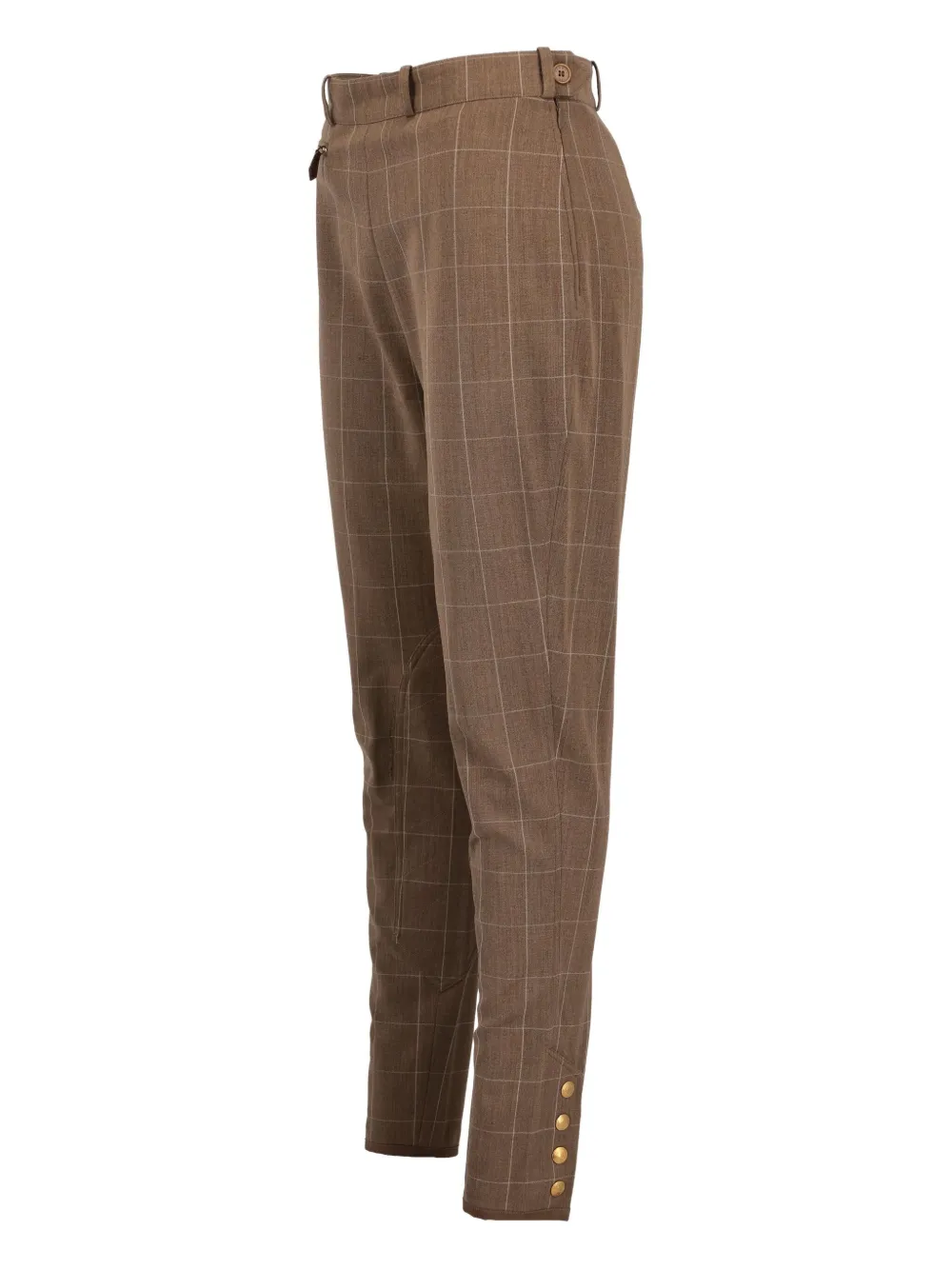 Herm&egrave;s Pre-Owned Geruite broek - Bruin