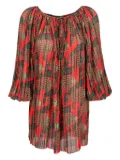 Lenny Niemeyer fish-print pleated blouse - Red