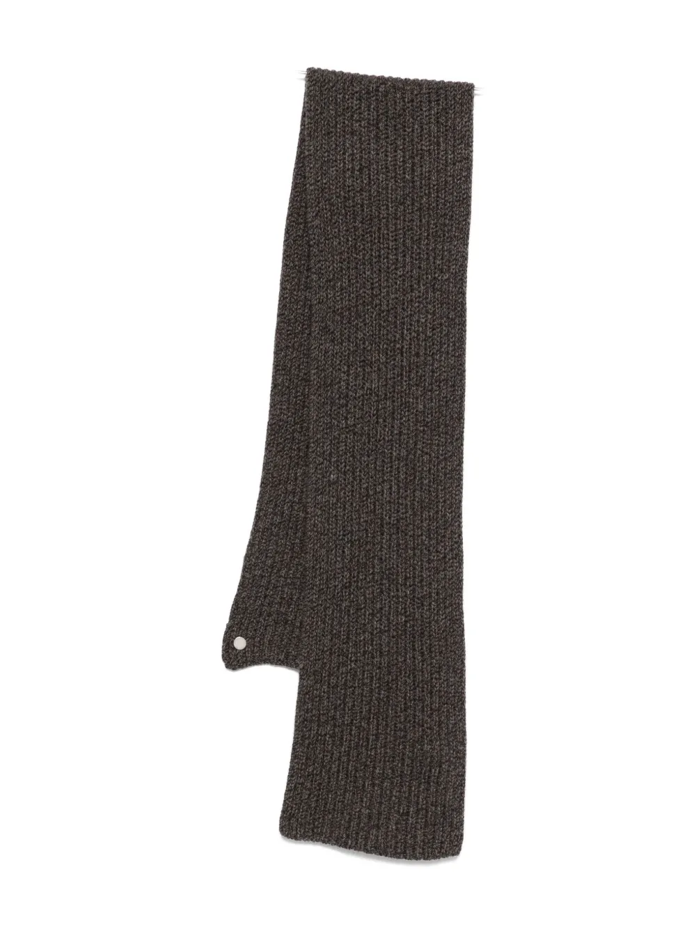 Agnona Button-detail Scarf In Gray