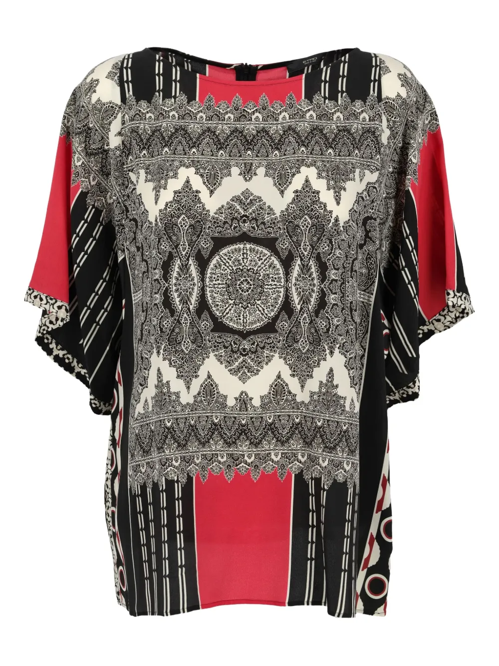 Etro Pre-Owned patchwork silk blouse | Black | Image 1