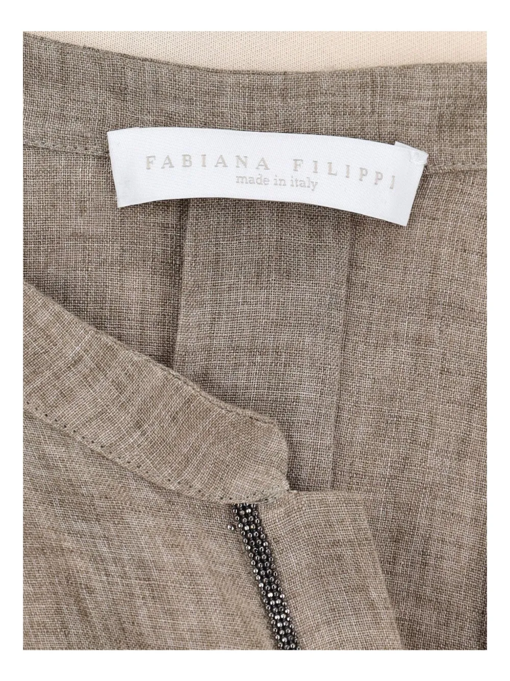 Pre-owned Fabiana Filippi Two-piece Linen Suit In Neutral