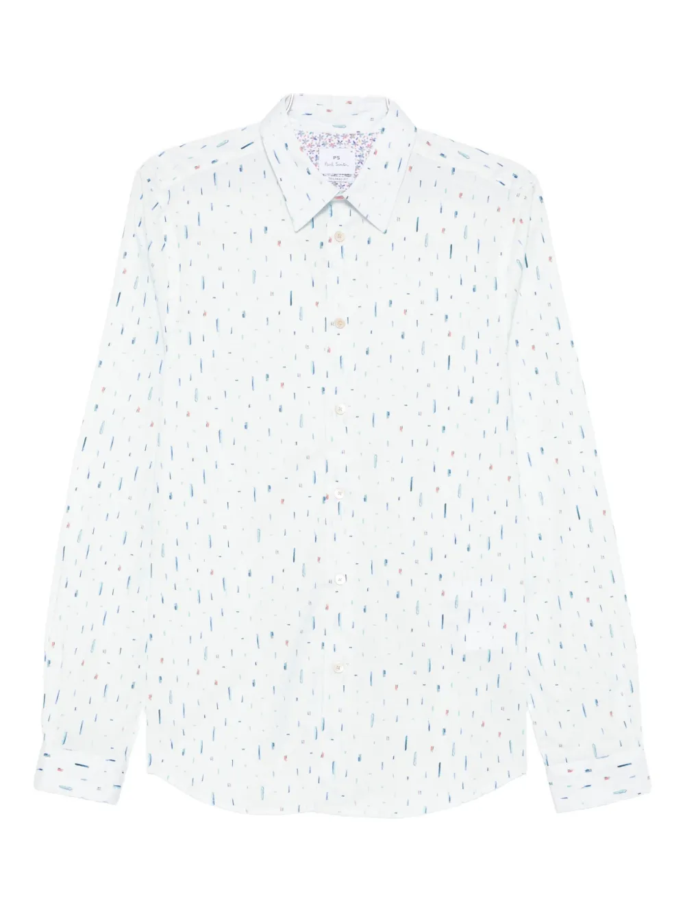 PS Paul Smith Freefall printed long-sleeve shirt - Blu