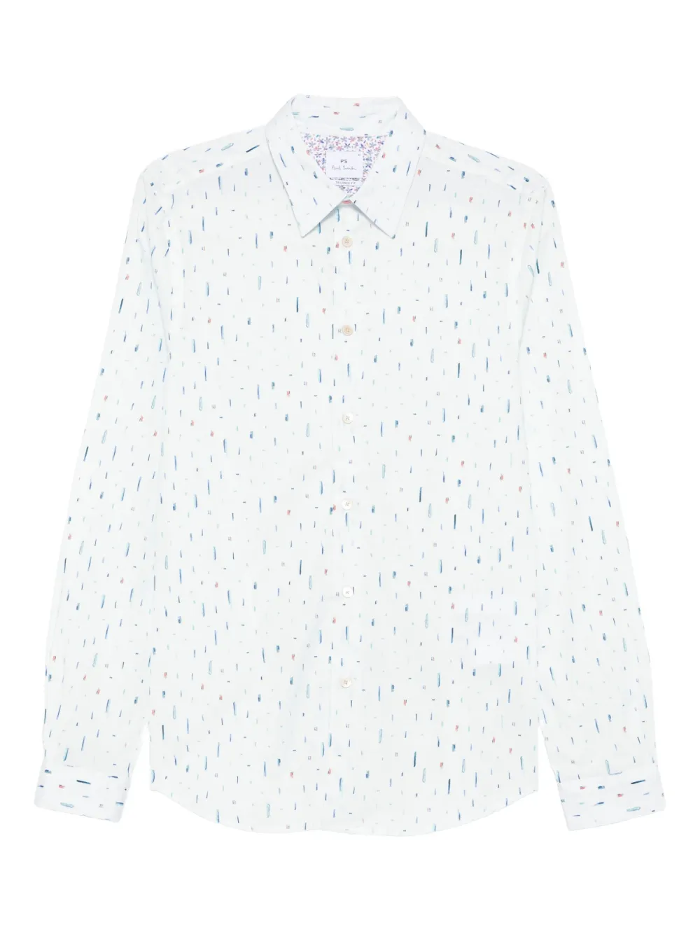PS Paul Smith Freefall printed long-sleeve shirt | Blue | Image 1