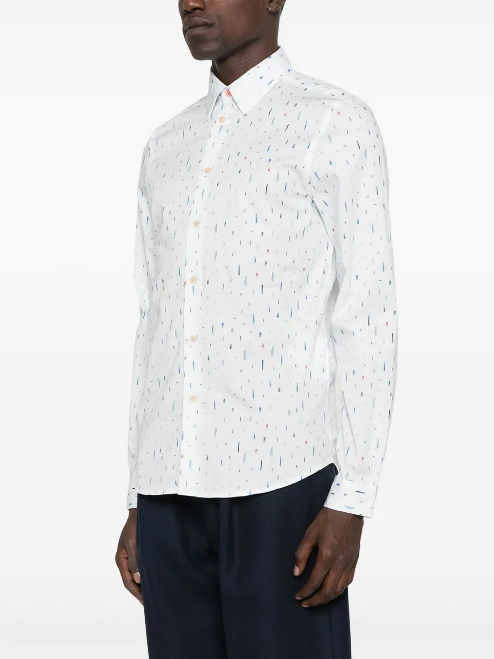 PS Paul Smith Freefall overhemd met lange mouwen print Blauw