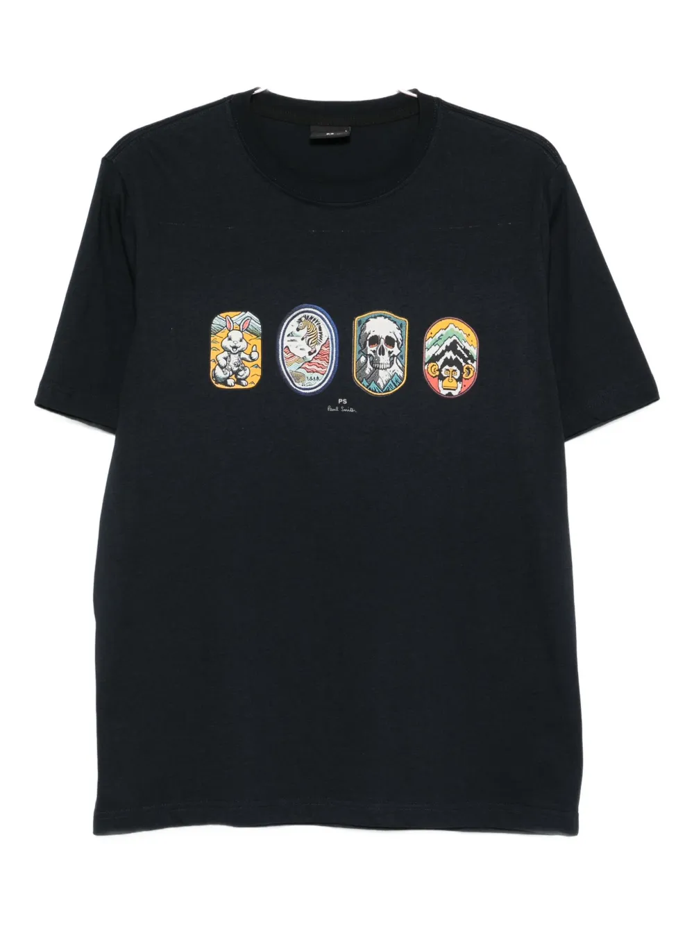 PS Paul Smith four-graphic organic-cotton T-shirt - Blu