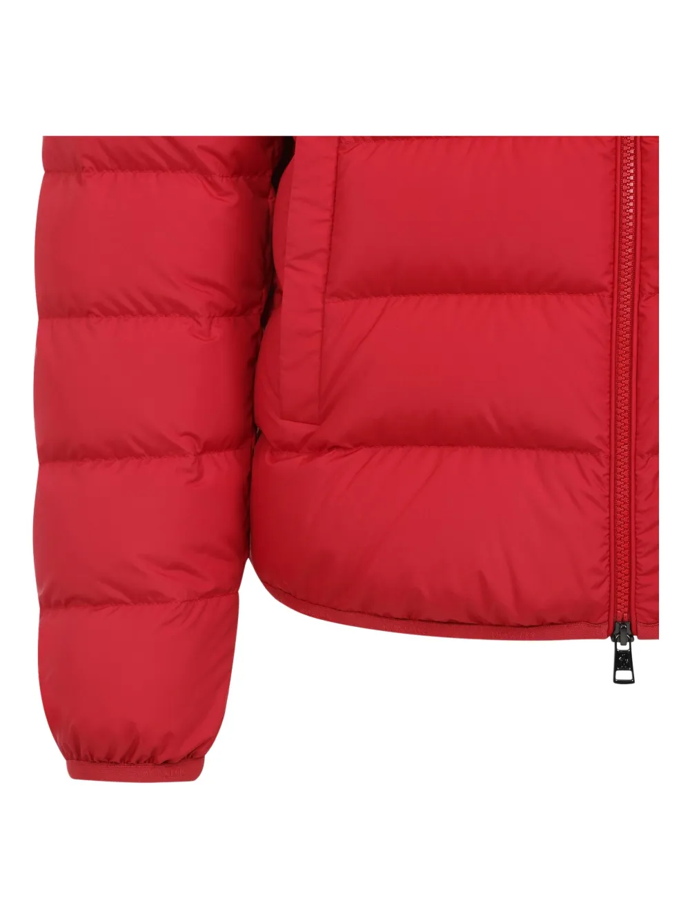 Moncler Quilted Down Jacket With Detachable Hood In Red