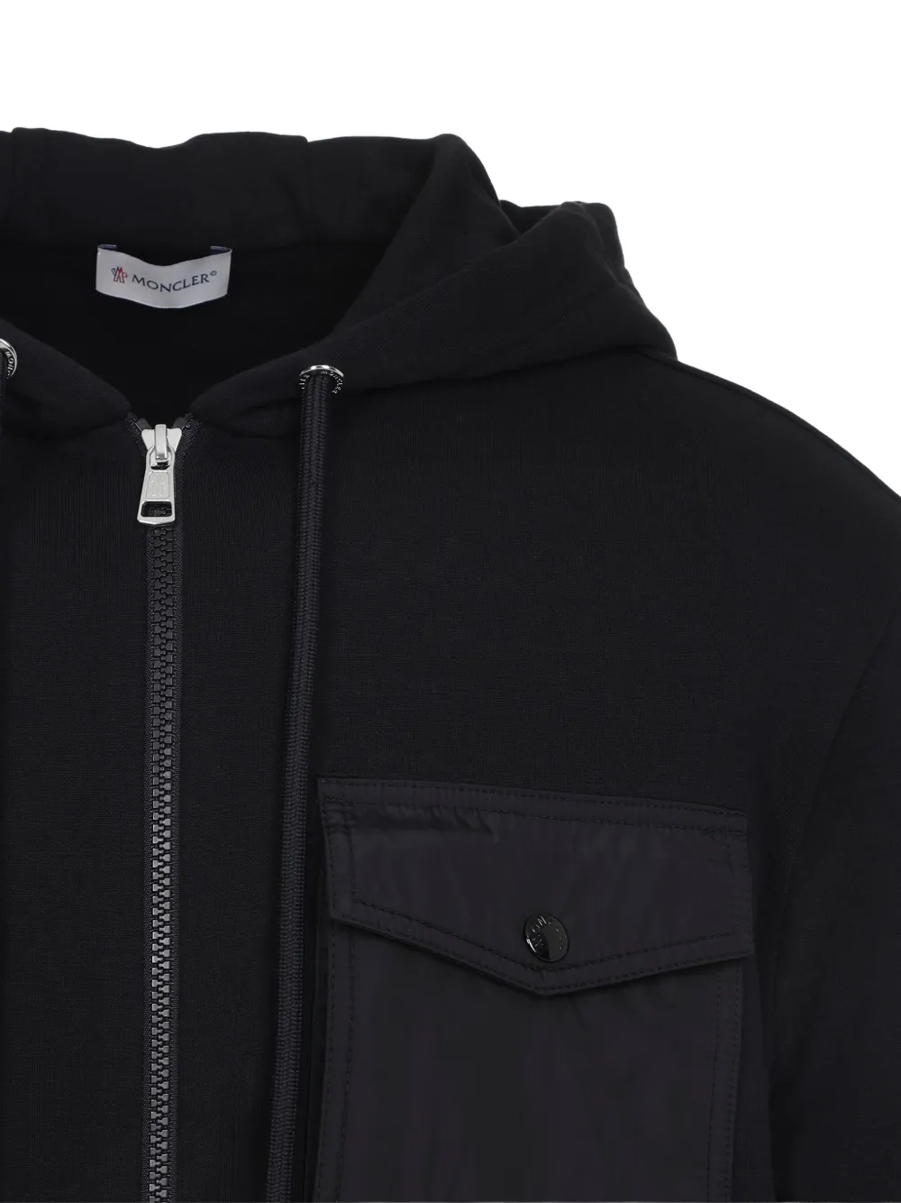Moncler Jack met capuchon en rits Zwart