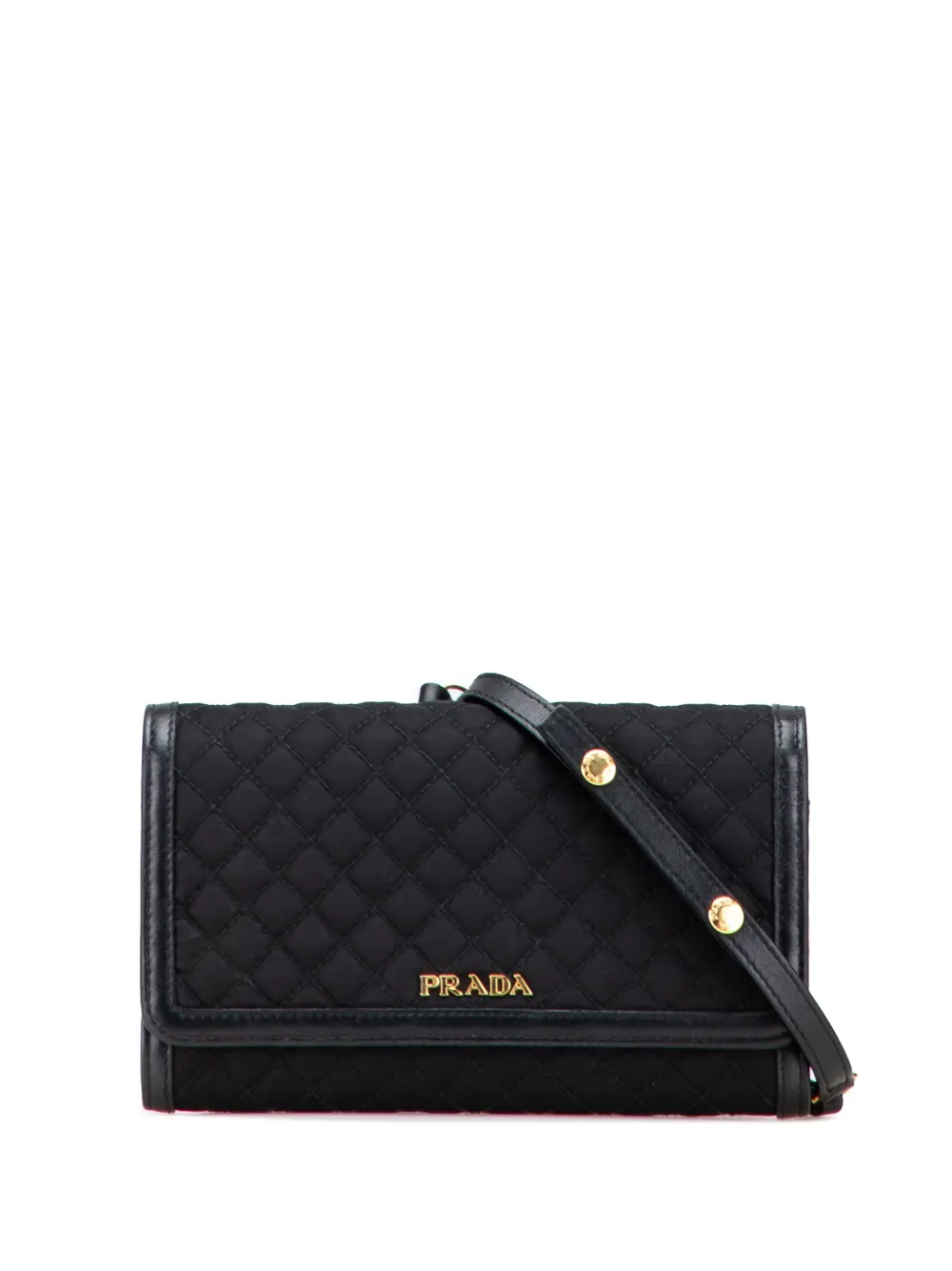 Prada Pre-Owned 2000-2025 Tessuto Impuntu Wallet on Strap crossbody Prada Pre-Owned 2000-2025 Tessuto Impuntu Wallet on Strap crossbody