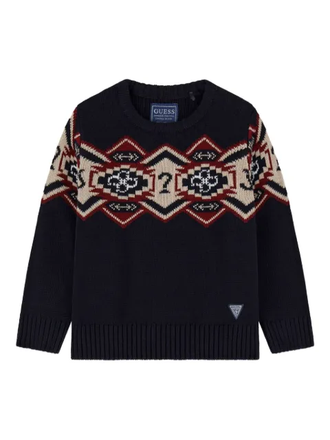 guess kids pattern sweater