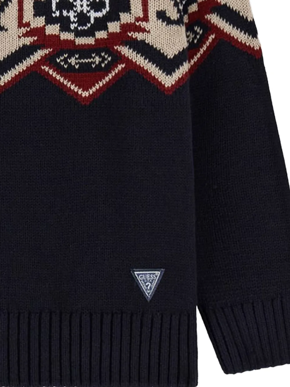 guess kids pattern sweater Blauw
