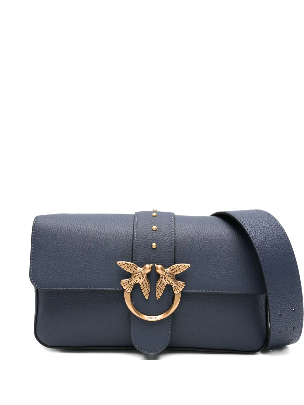 PINKO Love Birds leather satchel Blauw