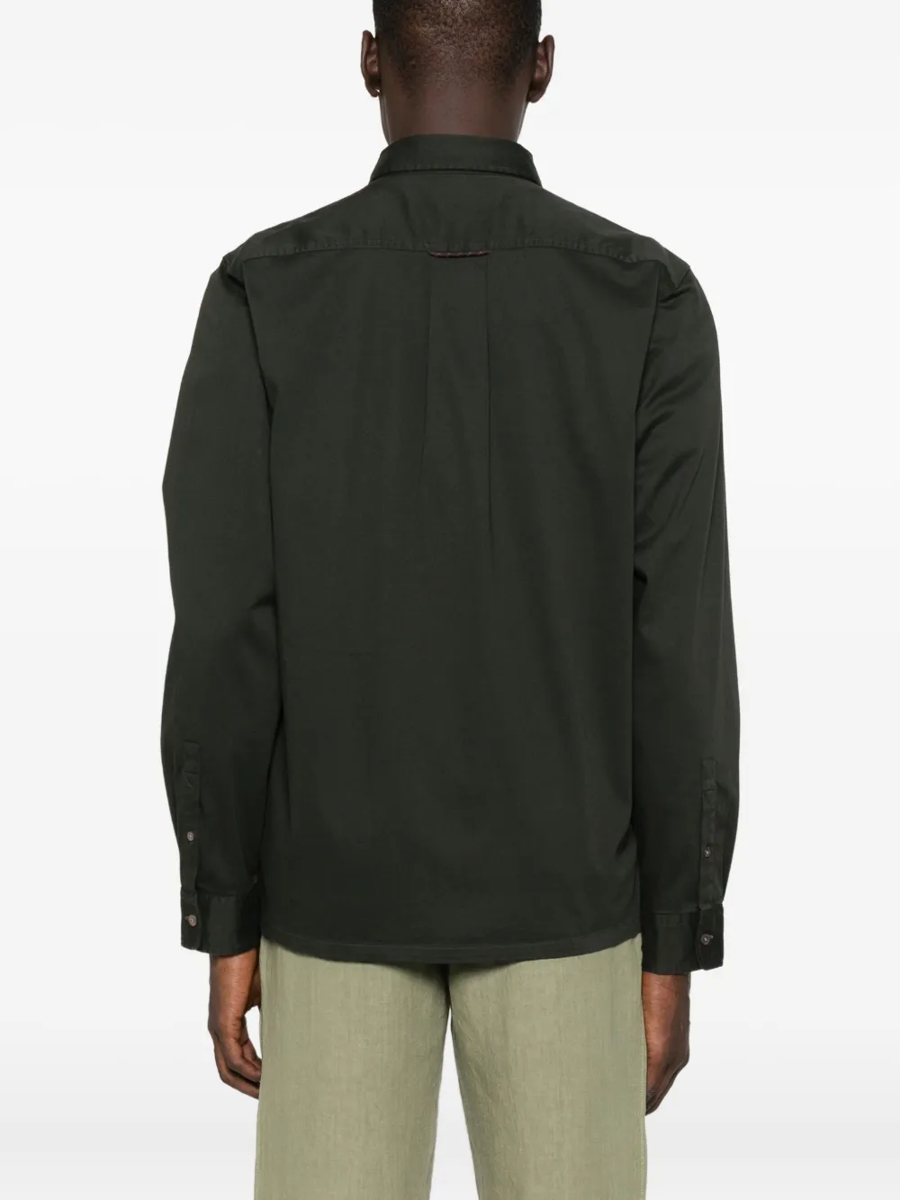 Ps By Paul Smith Double Pocket Casual Fit Shirt Bottle Green In Green