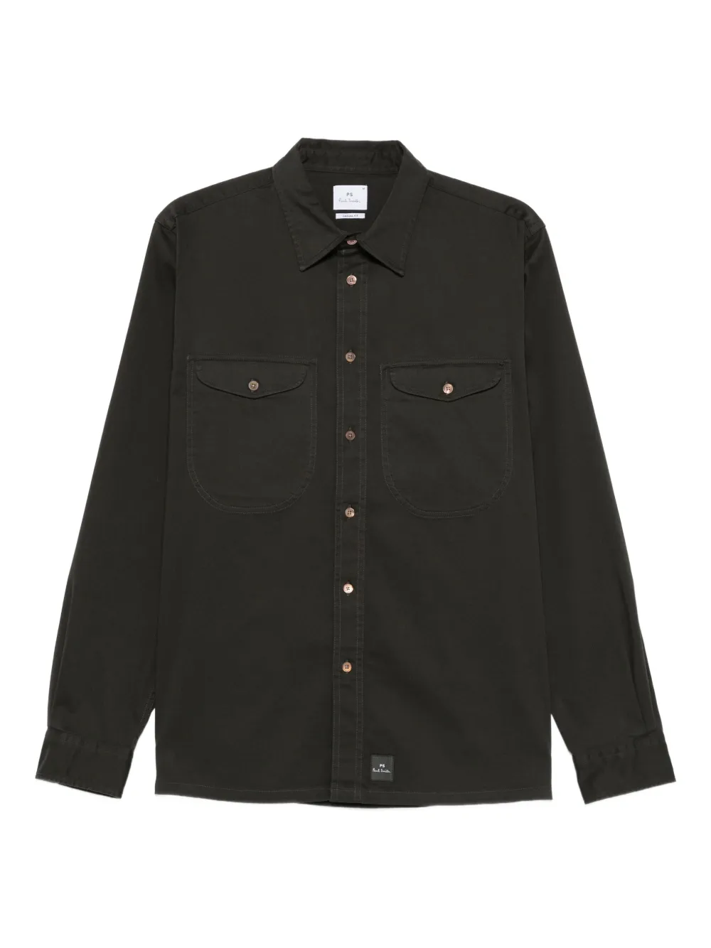 PS Paul Smith double-pocket cotton-blend shirt | Green | Image 1