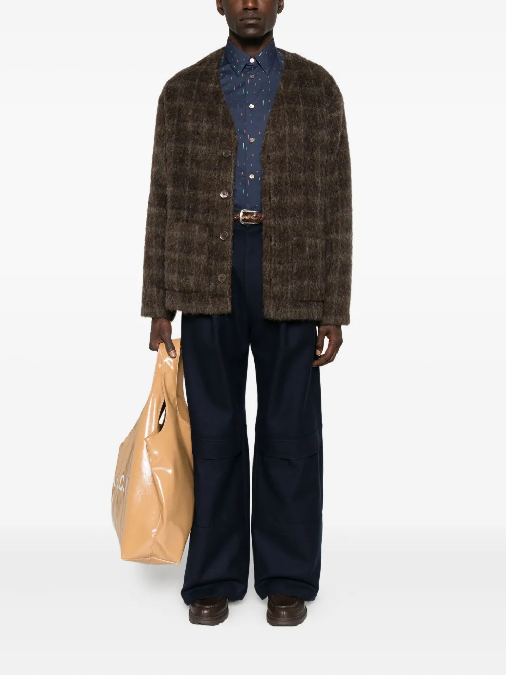 PS Paul Smith Overhemd met abstracte print en lange mouwen - Blauw
