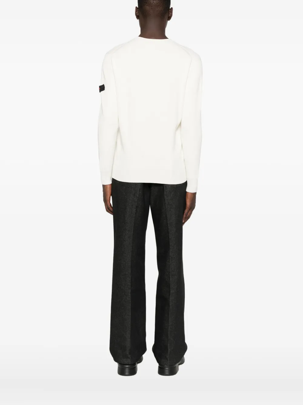 Peuterey Logo-patch Cotton-blend Sweater In White