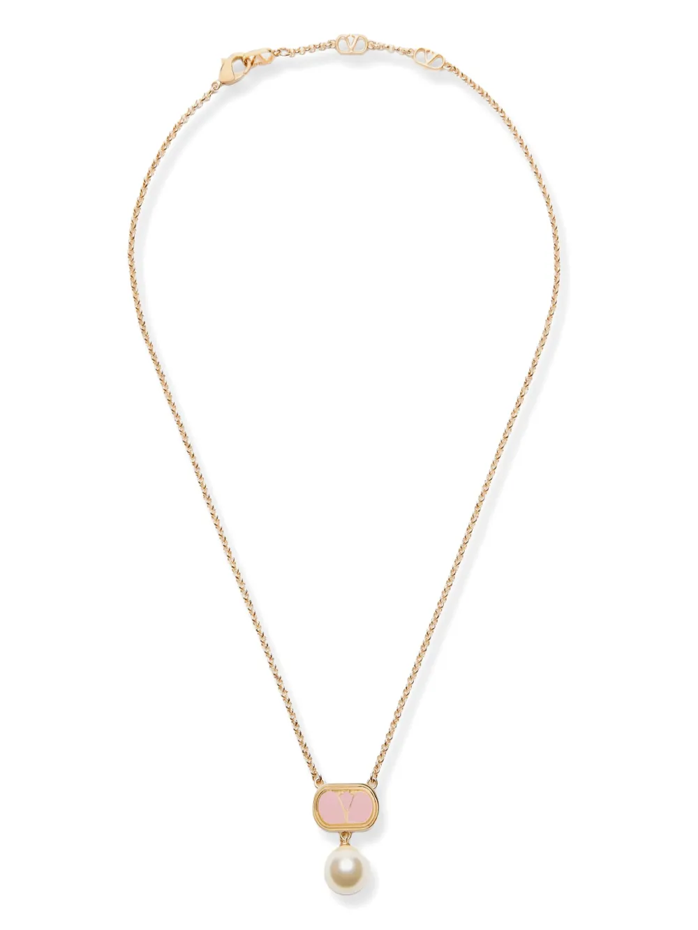 Valentino Garavani Ovalette faux-pearl necklace | Gold | Image 1