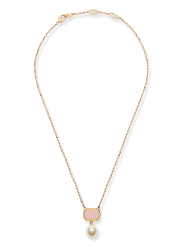 【関税&送料込】Valentino Garavani Pearls Ovalette Necklace Valentino Garavani Women Pearls Ovalette Necklace In White