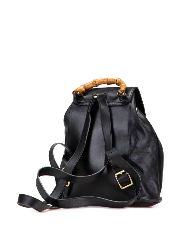 GUCCI リュック バンブー　レザー 極美品】 GUCCI グッチ リュック バックパック バンブー レザー