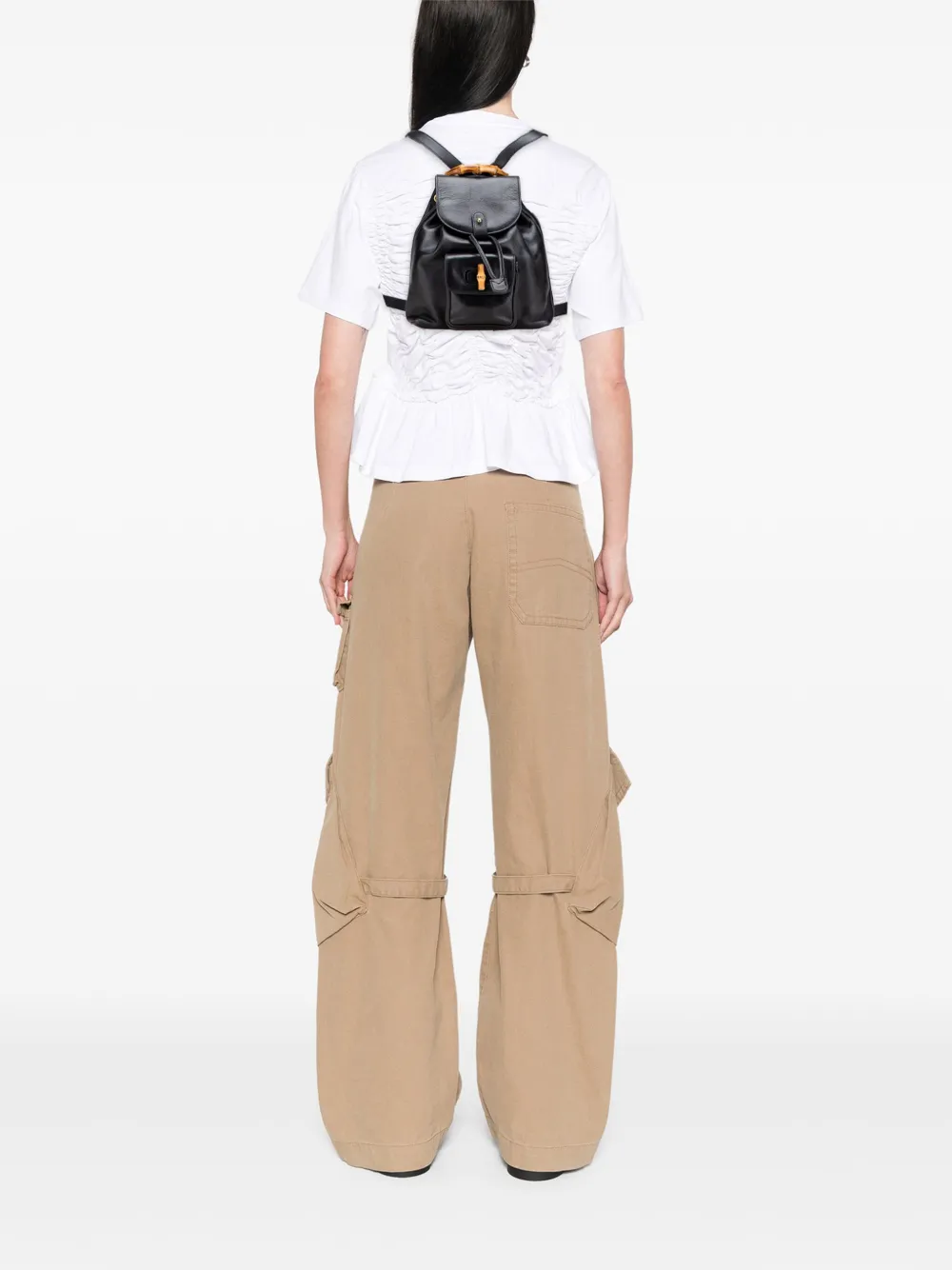 Gucci Pre-Owned 20th Century Leather Bamboo backpack | Pre-Owned | Image 2