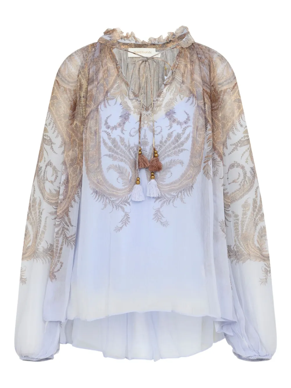 ZIMMERMANN Blouse met paisley-print Zwart