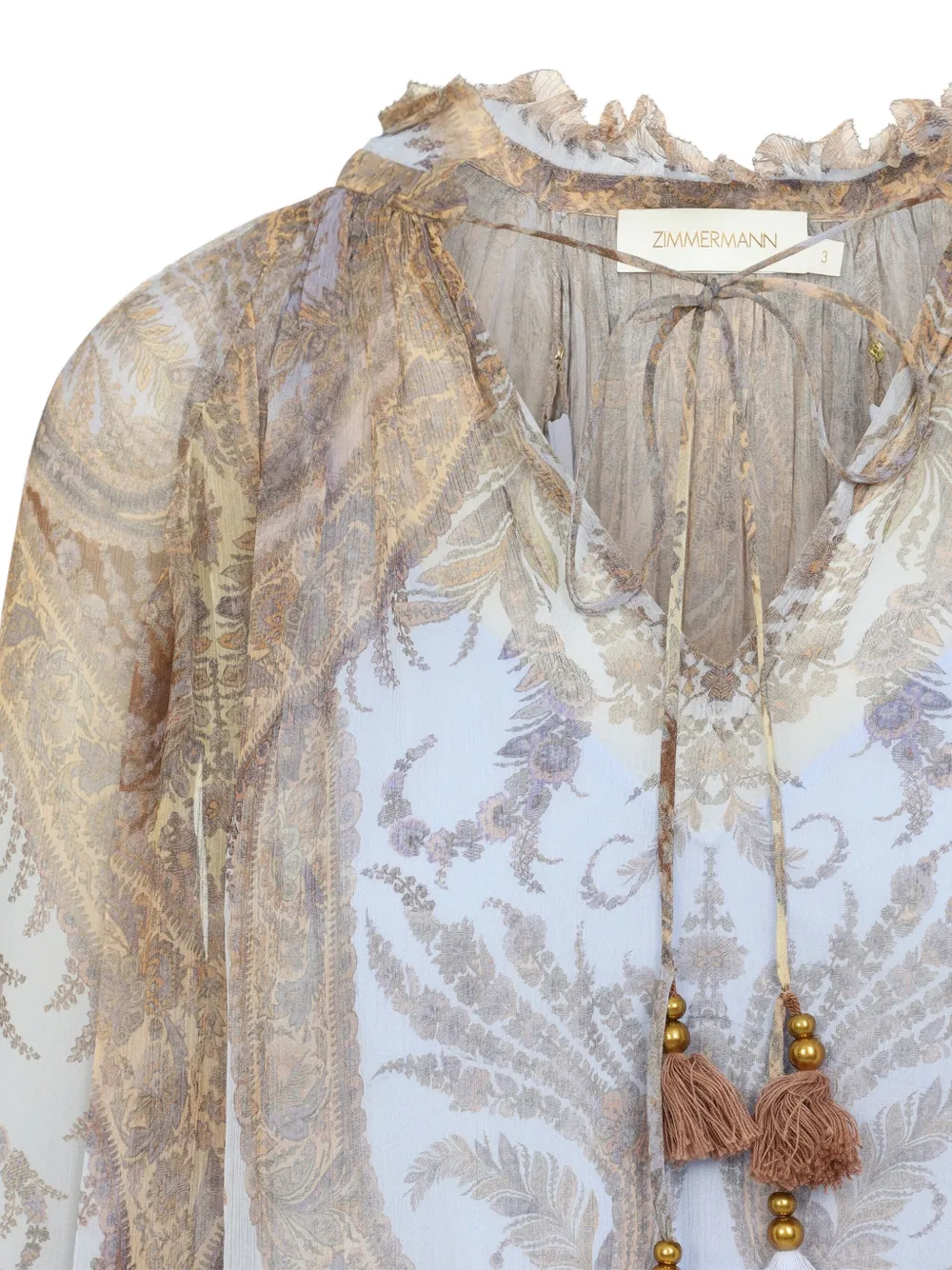 ZIMMERMANN Blouse met paisley-print Zwart
