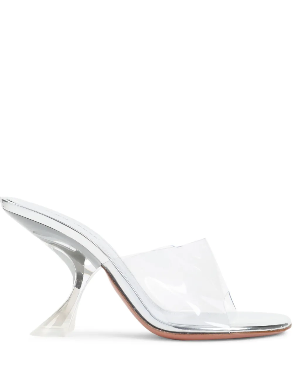 Amina Muaddi sculpted heel sandals Neutrals