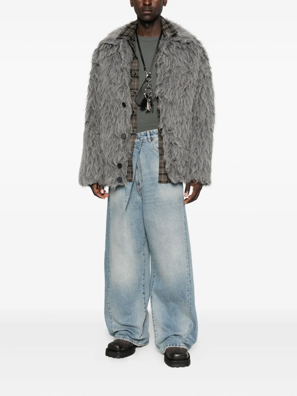DARKPARK Jeans met gekruiste taille - Blauw