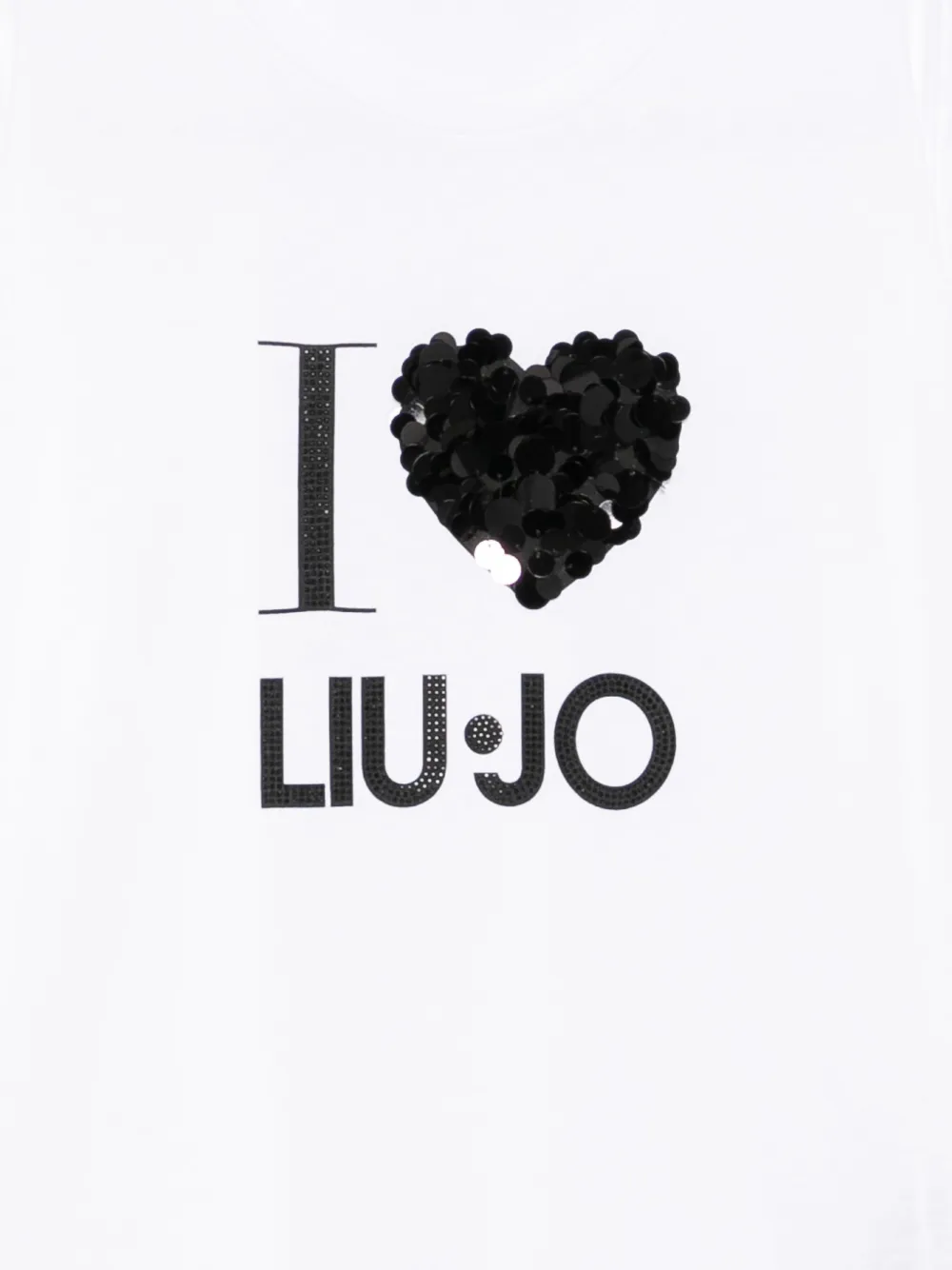 Liu •jo Sequin-heart T-shirt In White