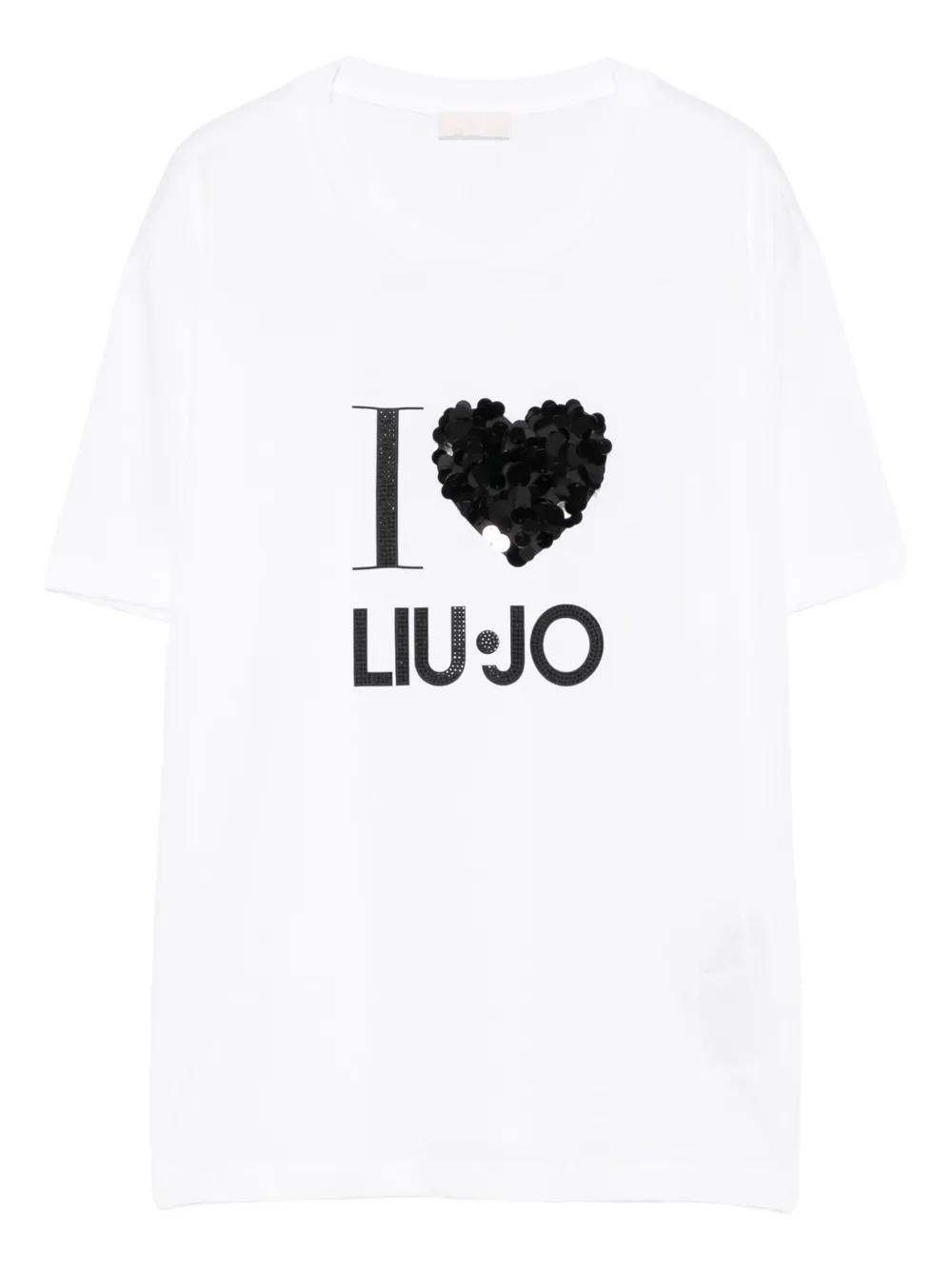 LIU JO sequin-heart T-shirt | White | Image 1