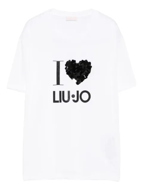 LIU JO スパンコールハート Tシャツ