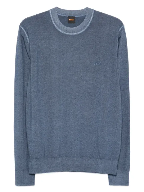 BOSS embroidered wool sweater