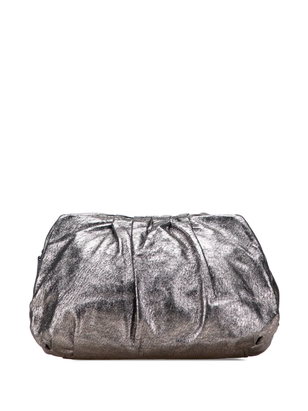Miu Miu Pre-Owned 2010 Metallic Nappa clutch bag - シルバートーン Miu Miu Pre-Owned 2010 Metallic Nappa clutch bag - シルバートーン