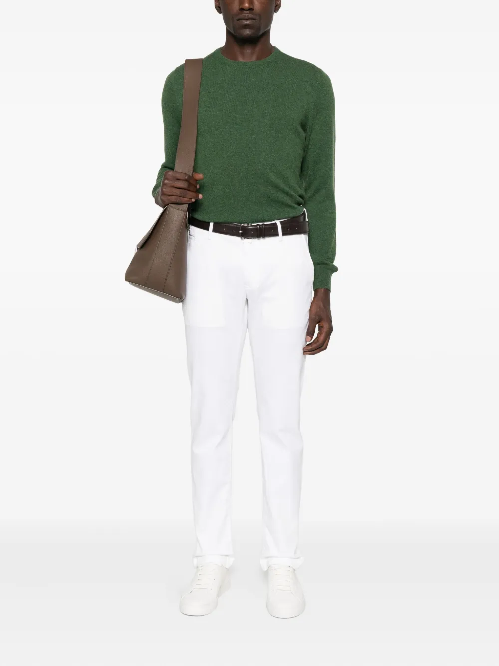 Gran Sasso crew-neck cashmere sweater - Groen