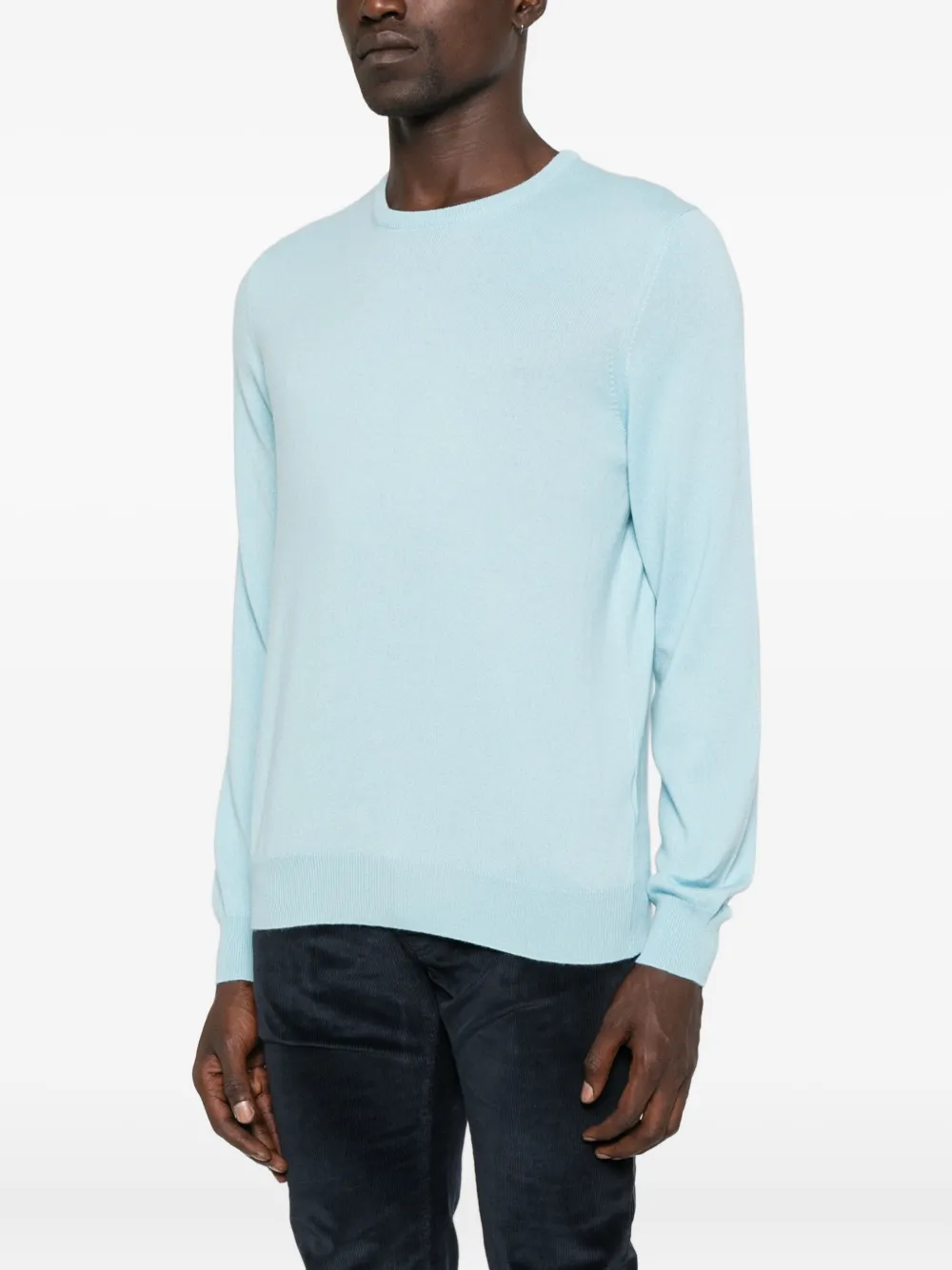 Gran Sasso Kasjmier trui met ronde hals Blauw