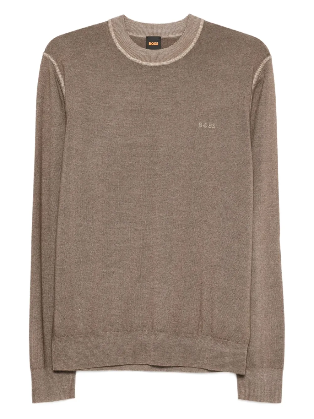 BOSS crew-neck virgin-wool sweater | Green | Image 1