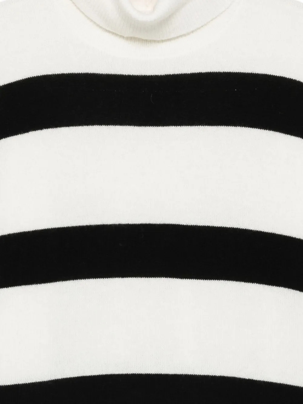 LIU JO striped turtleneck sweater Wit