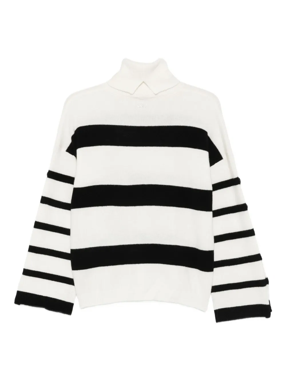 LIU JO striped turtleneck sweater Wit