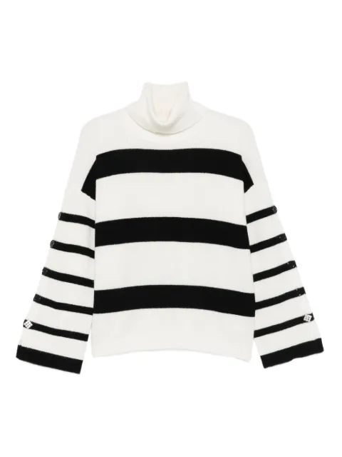 LIU JO — striped turtleneck sweater