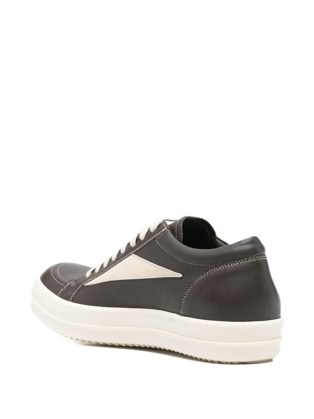 Rick Owens leather lace-up sneakers Grijs