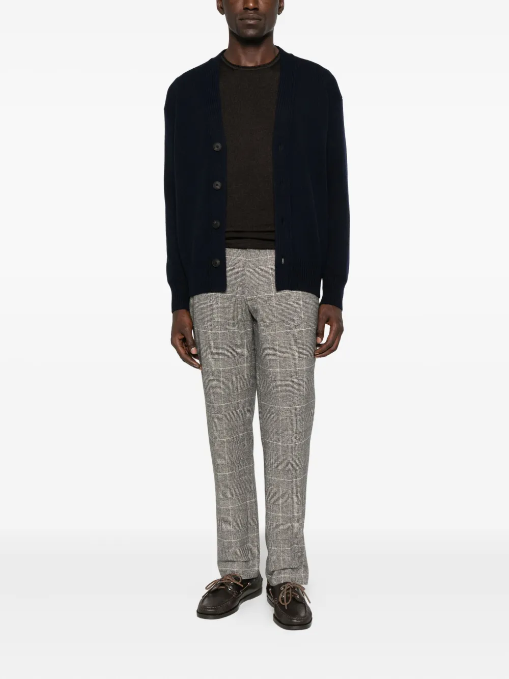 Gran Sasso Buttoned Wool Cardigan In Blue