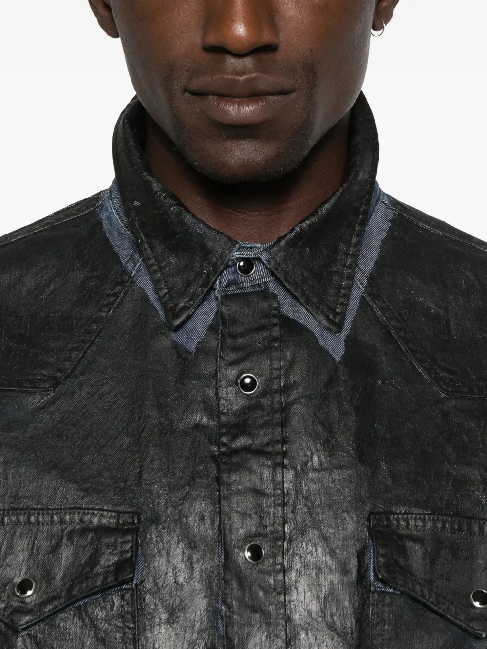 MM6 Maison Margiela double-pockets cotton shirt Blauw