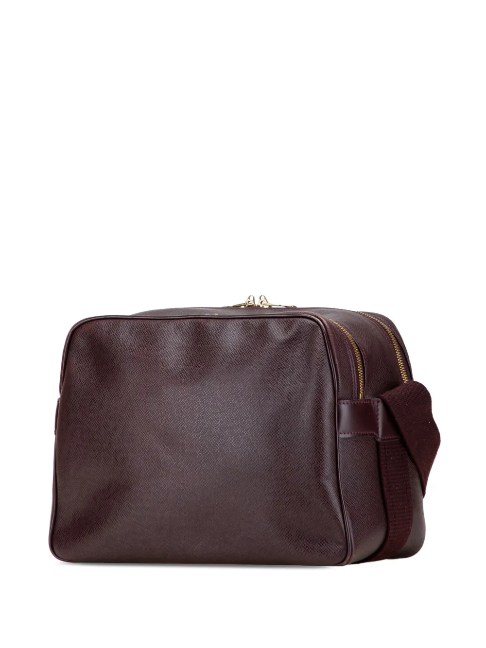 Pre-owned Louis Vuitton 1998 Taiga Reporter Pm Crossbody Bag In Brown