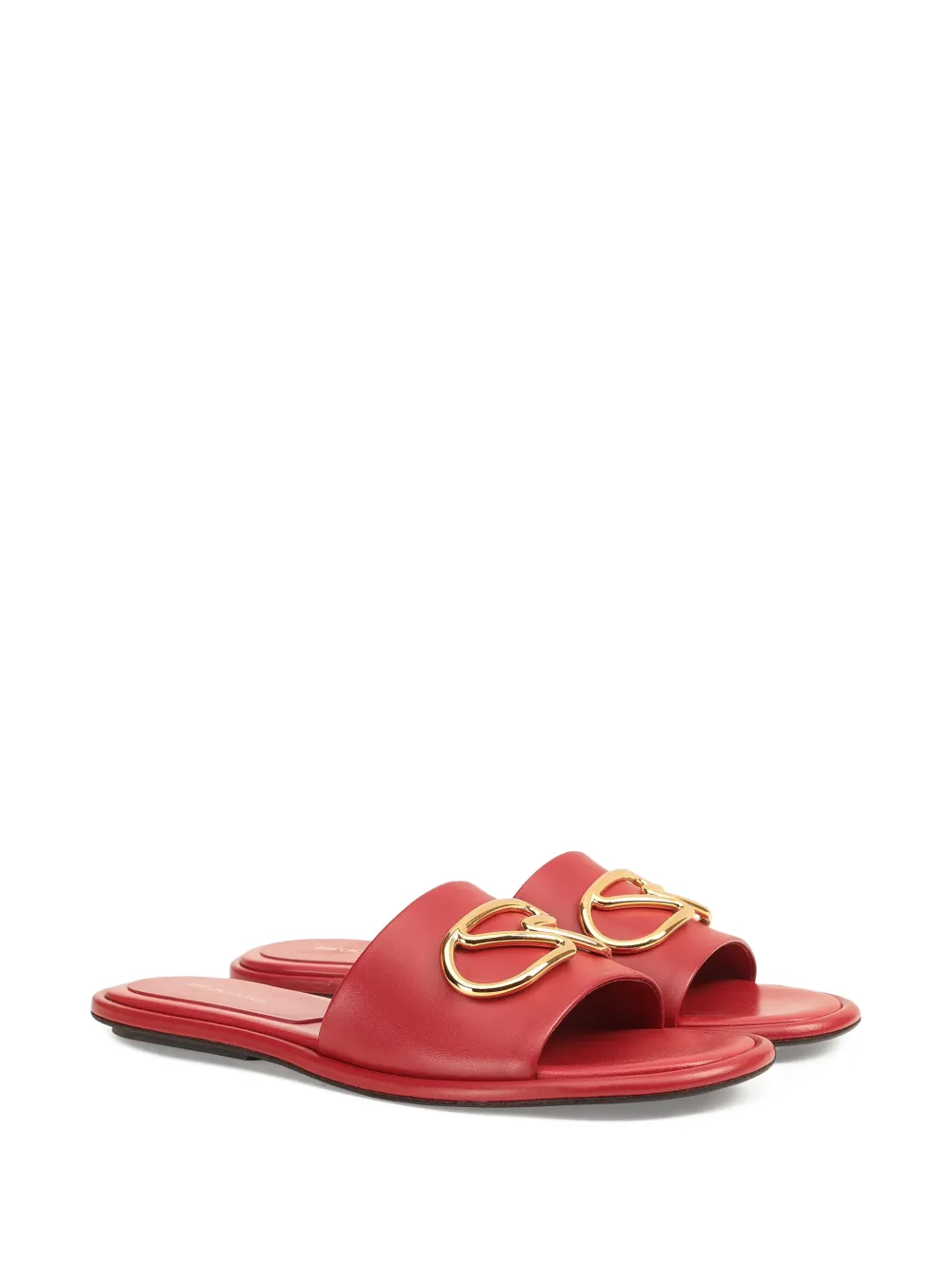 Sergio Rossi logo-plaque sandals Rood